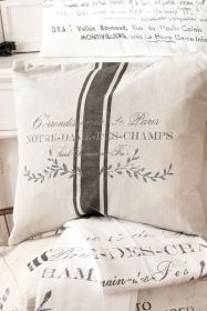 Shabby Chic Kissenbezug Paris Rouge