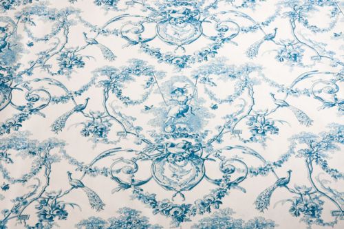 Toile de Jouy Stoff Joseph Bleu