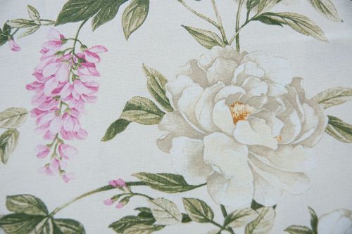 Landhausstoff Peony ivory