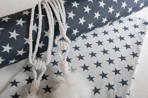 Shabby Chic Jaquard-Stoff Stars