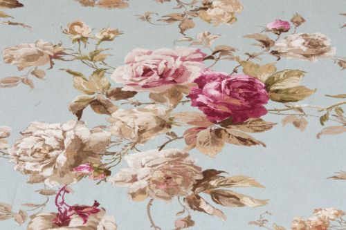 Rosenstoff Camilla bleu 140 cm x 280 cm