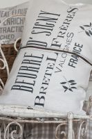 Jeanne dArc Leinen-Kissenbezug Bretel weiß 50 cm x 70 cm