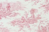 Toile de Jouy Stoff Histoire pink