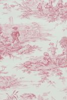 Toile de Jouy Stoff Histoire pink