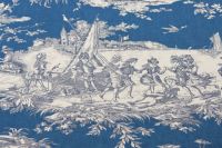 Toile de Jouy Stoff Marine