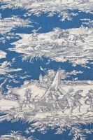 Toile de Jouy Stoff Marine