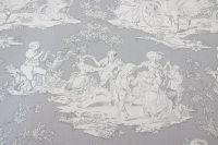 Toile de Jouy Stoff Le Havre Hellgrau
