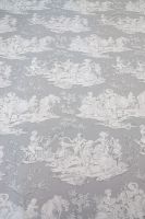 Toile de Jouy Stoff Le Havre Hellgrau