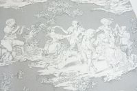 Toile de Jouy Stoff Le Havre Hellgrau