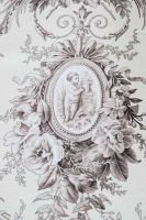 Toile de Jouy Stoff Riccardo creme