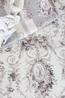 Toile de Jouy Stoff Riccardo creme