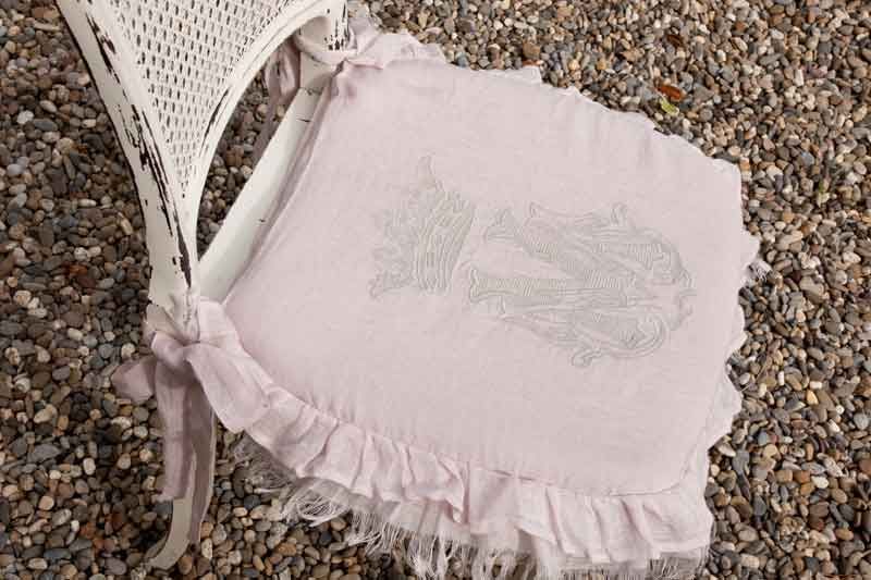 Stuhlkissen Boudoir mit Monogramm für Shabby Chic Wohnideen