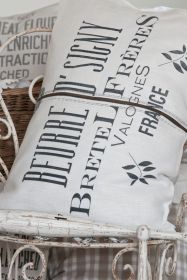 Jeanne dArc Leinen-Kissenbezug Bretel weiß 50 cm x 70 cm