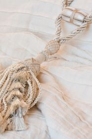 Landhausstoff Crinkle white