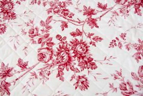 Tagesdecke Rosier Rouge mit 2 Kissenbezügen 230 cm x 250 cm