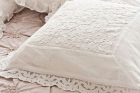 Leinen- Kissen Bezug Boudoir 60 cm x 60 cm