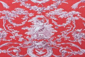 Toile de Jouy Stoff Joseph Rouge