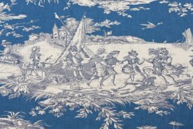 Toile de Jouy Stoff Marine