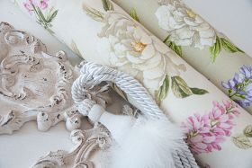 Landhausstoff Peony ivory