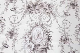 Toile de Jouy Stoff Riccardo creme