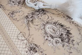 Streifenstoff Giovanni beige