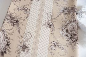Streifenstoff Giovanni beige