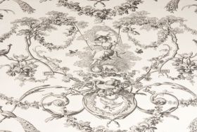 Toile de Jouy Stoff Joseph Ivory Gris