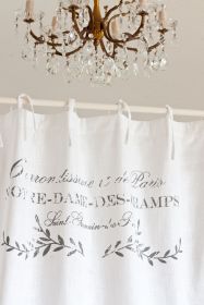 Shabby Chic Gardine Paris Blanc 110 cm x 240 cm